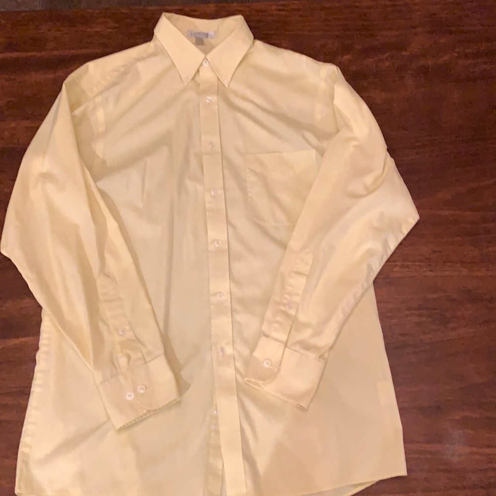 Geoffrey Beene men’s yellow dress shirt